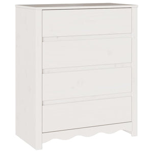 Commode Drammen Blanc 76,5 x 40 x 91 cm Bois de pin massif
