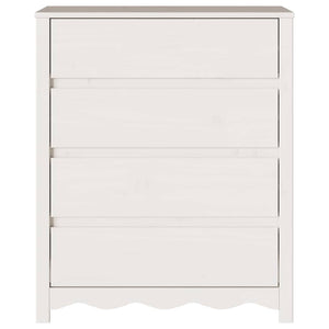 Commode Drammen Blanc 76,5 x 40 x 91 cm Bois de pin massif