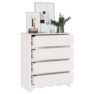 Commode Drammen Blanc 76,5 x 40 x 91 cm Bois de pin massif