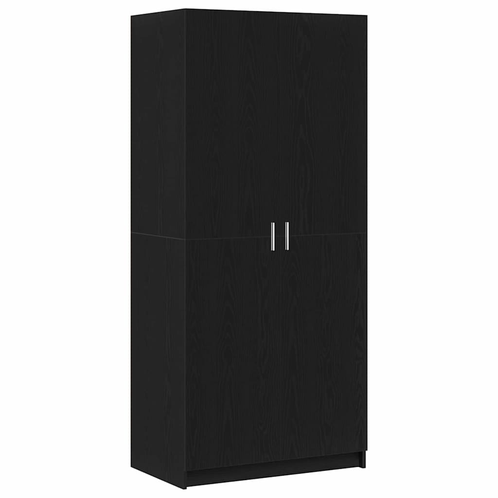 Armoire avec stockage Noir 80 x 51 x 180 cm Bois d'ingénierie