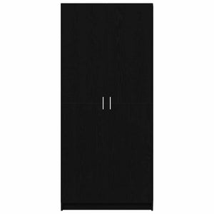 Armoire avec stockage Noir 80 x 51 x 180 cm Bois d'ingénierie
