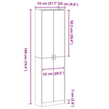 Armoire Sonoma gris 55 x 25 x 189 cm Bois d'ingénierie