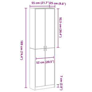 Armoire Bois ancien 55 x 25 x 189 cm Bois d'ingénierie