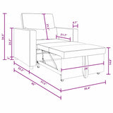 Canapé Lit Simple Gris clair 90 x 165 x 87 cm tissu