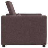 Canapé Lit Simple Marron foncé 90 x 165 x 87 cm tissu