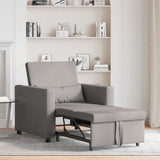 Canapé Lit Simple avec des roues Taupe 90 x 165 x 87 cm tissu