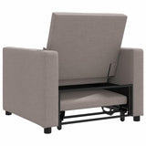 Canapé Lit Simple avec des roues Taupe 90 x 165 x 87 cm tissu