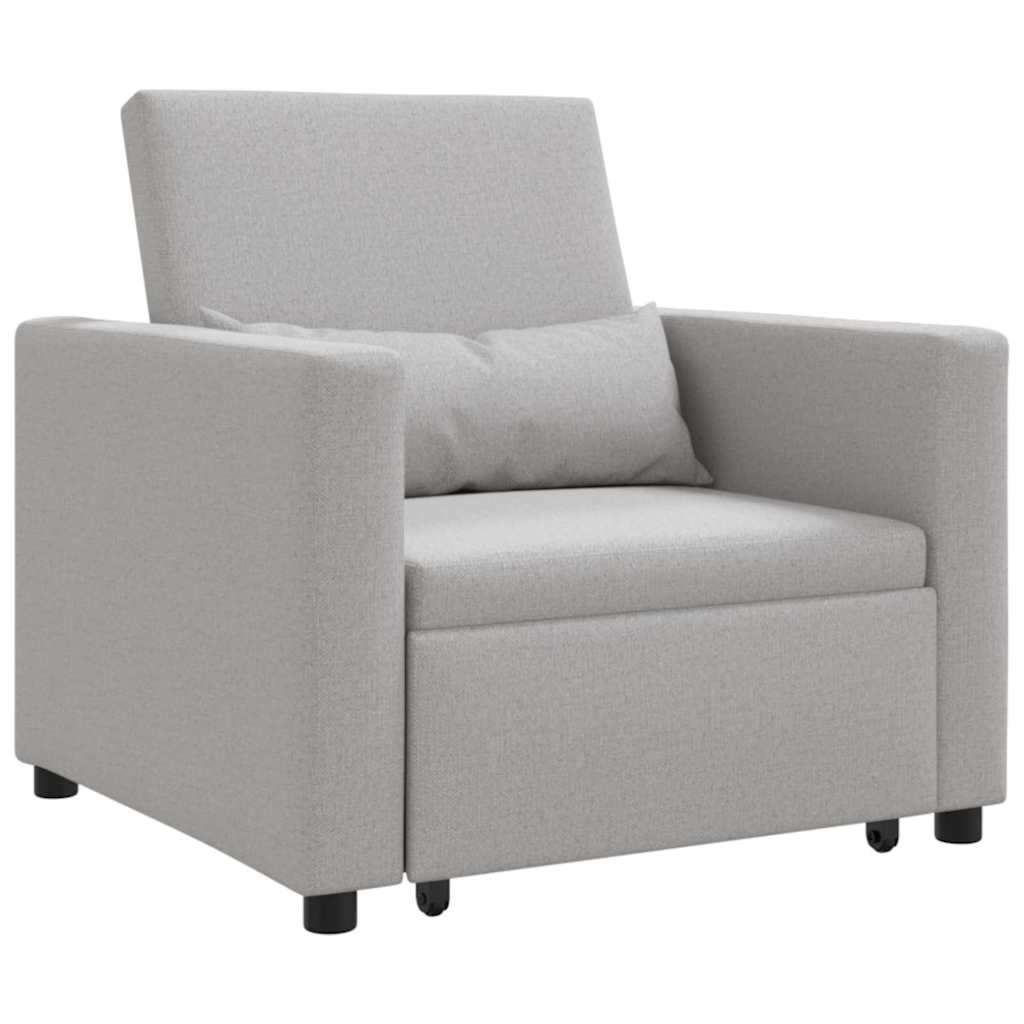 Canapé Lit Simple Gris nuage 90 x 165 x 87 cm tissu