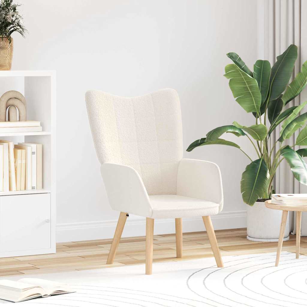 Fauteuil relaxant Crème 62 x 67 x 95.5 cm tissu
