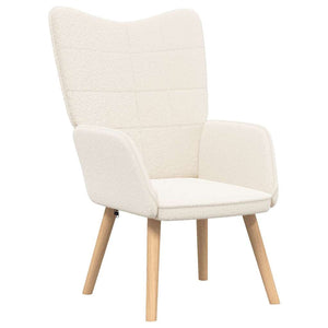 Fauteuil relaxant Crème 62 x 67 x 95.5 cm tissu