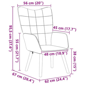 Fauteuil relaxant Rose 62 x 67 x 95.5 cm tissu