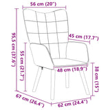 Fauteuil relaxant Rose 62 x 67 x 95.5 cm tissu