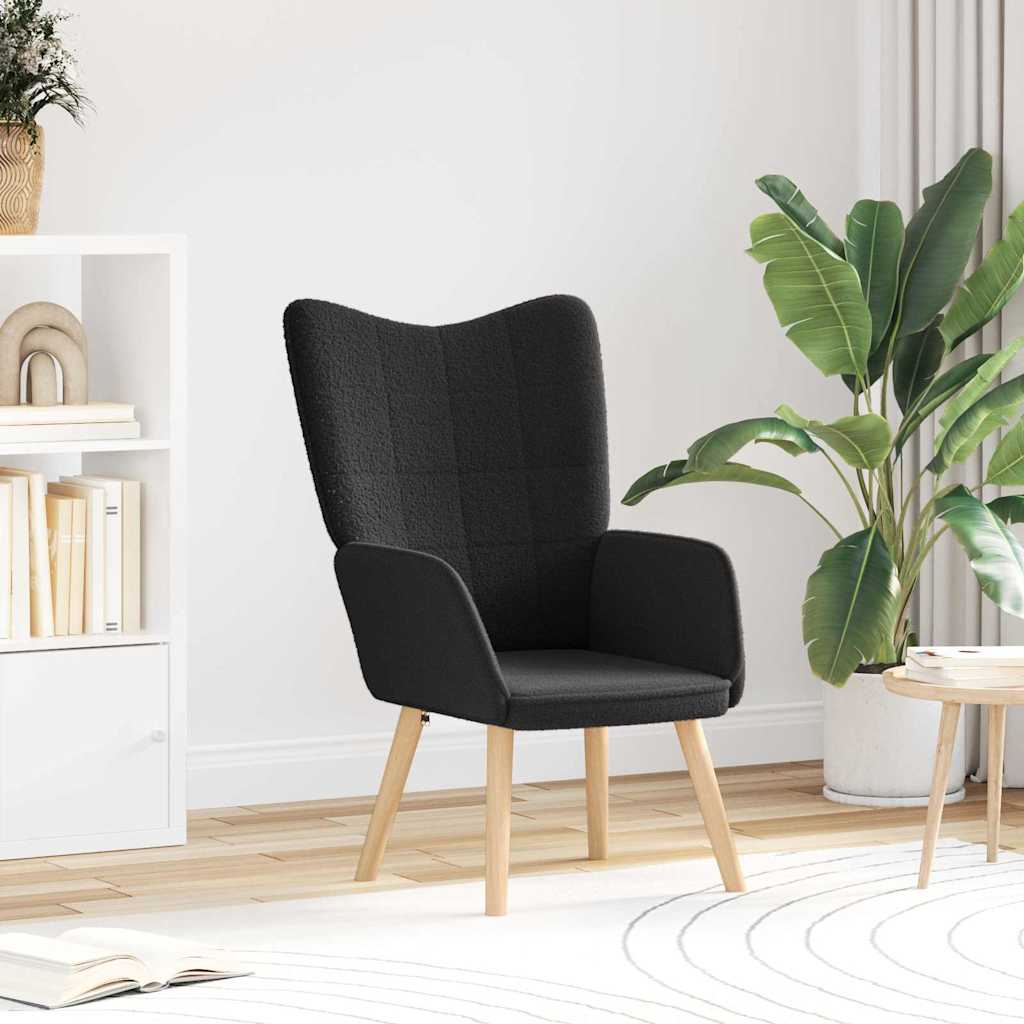 Fauteuil relaxant Noir 62 x 67 x 95.5 cm tissu