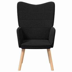 Fauteuil relaxant Noir 62 x 67 x 95.5 cm tissu