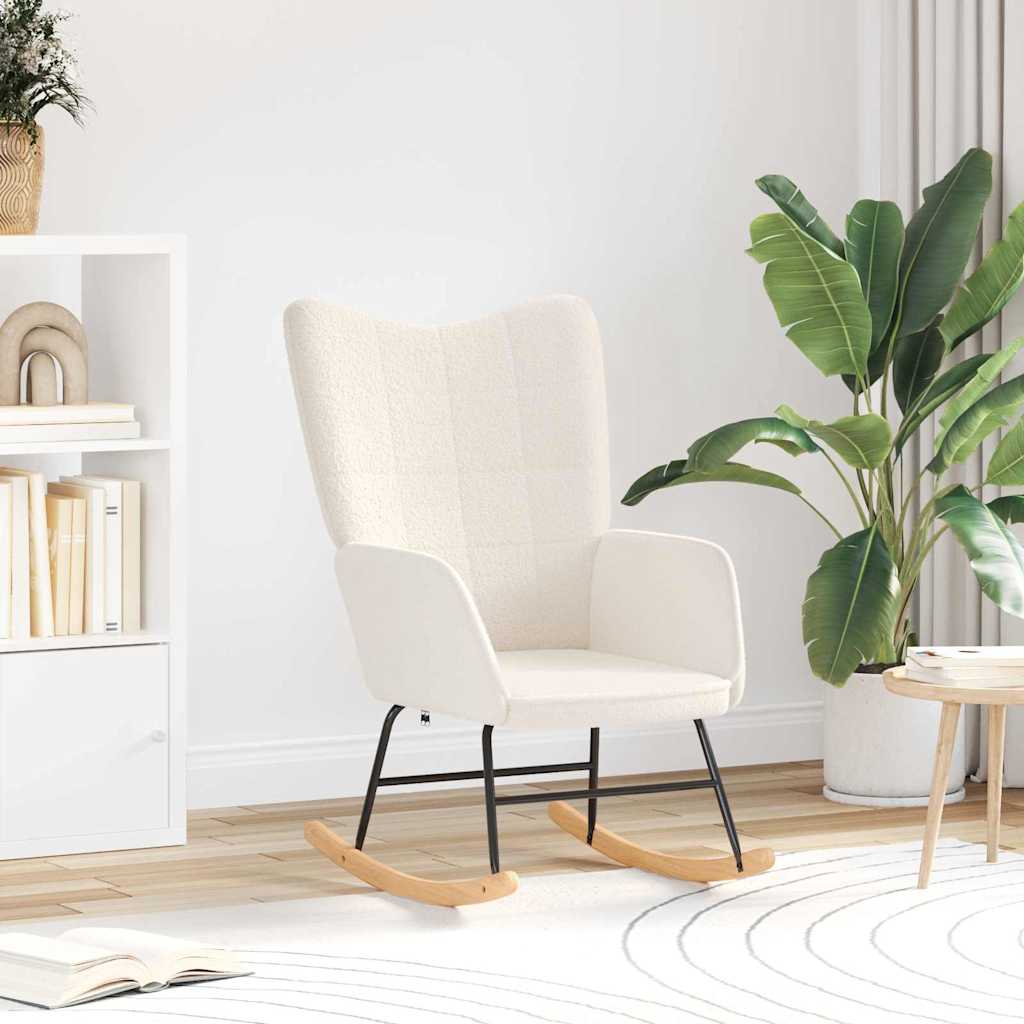 Fauteuil relaxant Crème 61 x 78 x 98 cm tissu
