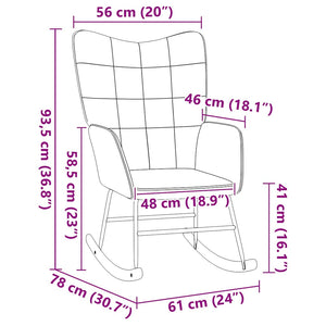 Fauteuil relaxant Noir 61 x 78 x 98 cm tissu