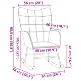 Fauteuil relaxant Noir 61 x 78 x 98 cm tissu
