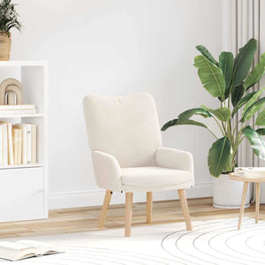 Fauteuil relaxant Crème 63 x 67 x 94 cm tissu