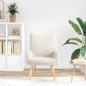 Fauteuil relaxant Crème 63 x 67 x 94 cm tissu