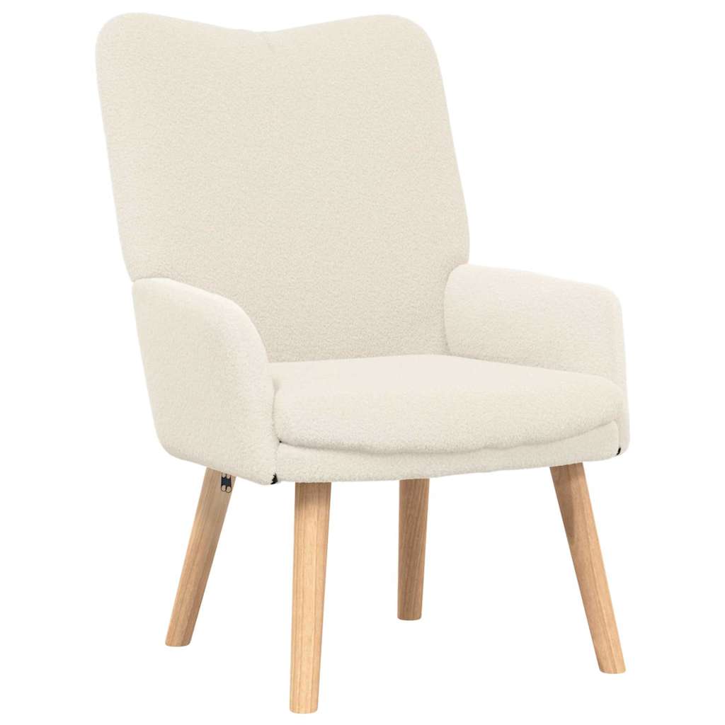 Fauteuil relaxant Crème 63 x 67 x 94 cm tissu