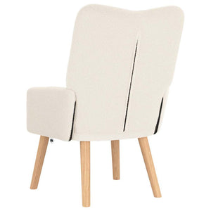 Fauteuil relaxant Crème 63 x 67 x 94 cm tissu