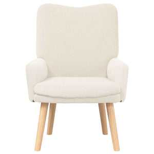 Fauteuil relaxant Crème 63 x 67 x 94 cm tissu