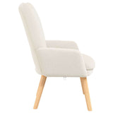 Fauteuil relaxant Crème 63 x 67 x 94 cm tissu