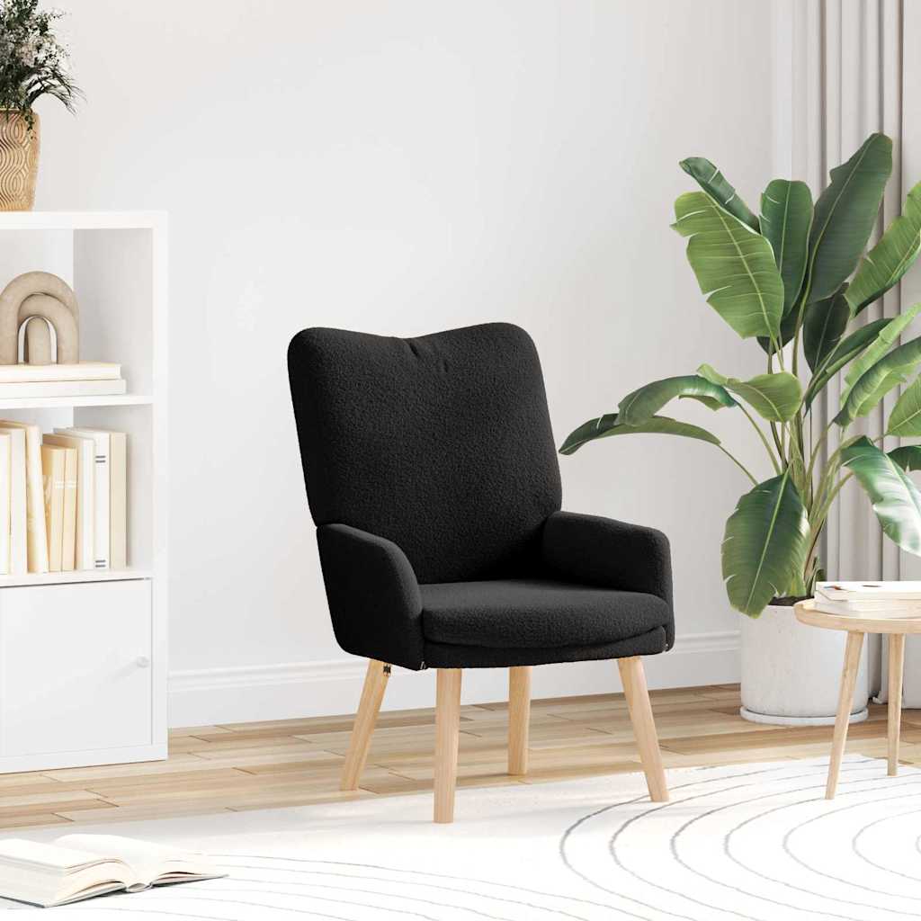 Fauteuil relaxant Noir 63 x 67 x 94 cm tissu