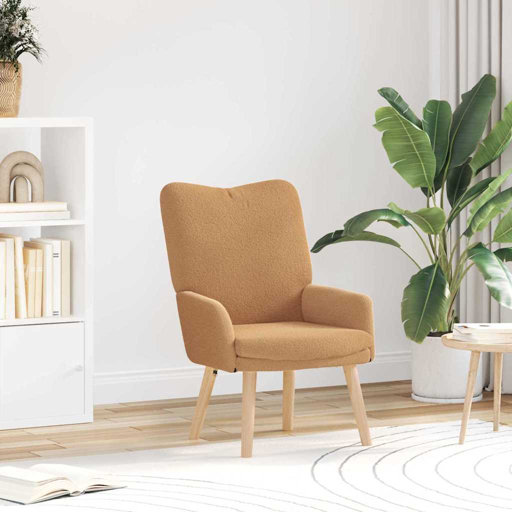 Fauteuil relaxant Beige 63 x 67 x 94 cm tissu