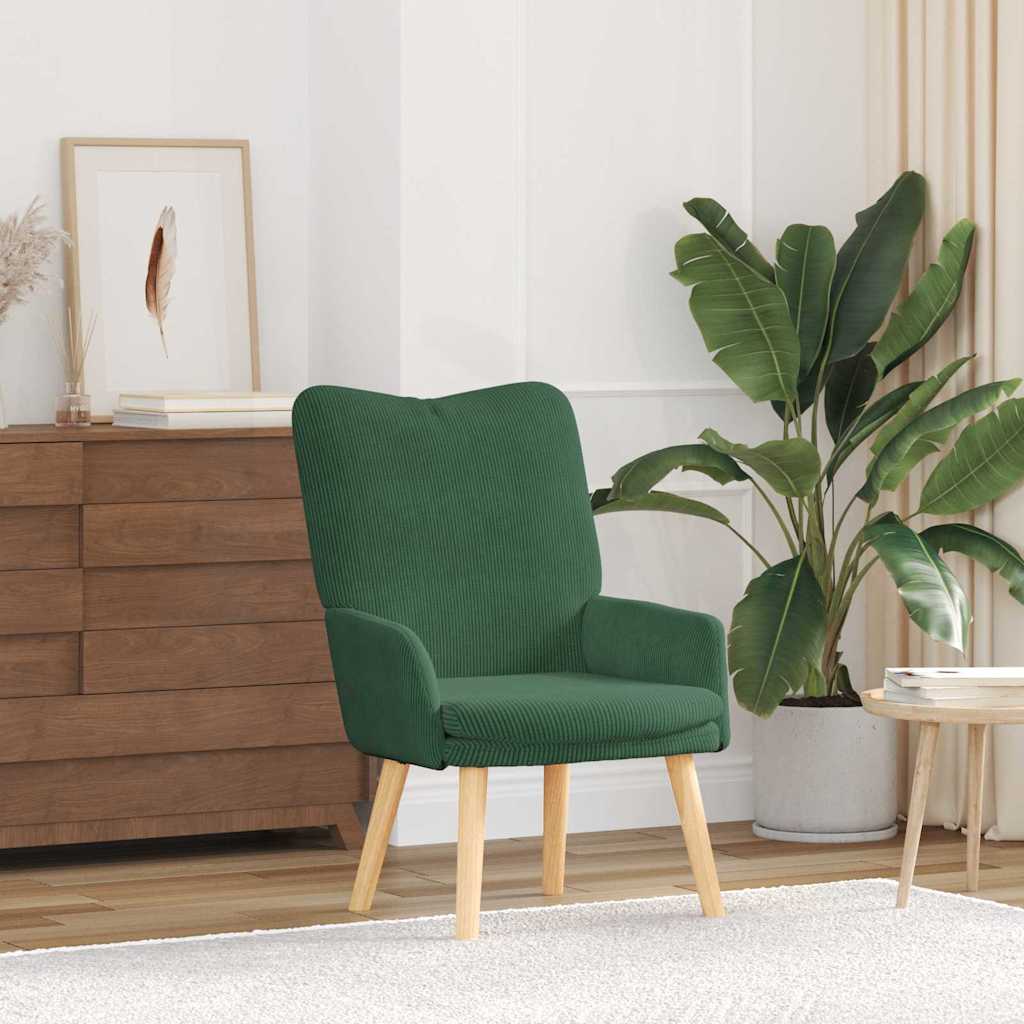 Fauteuil relaxant Vert jungle 63 x 67 x 94 cm tissu
