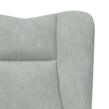 Fauteuil relaxant Gris clair 63 x 67 x 94 cm Velours