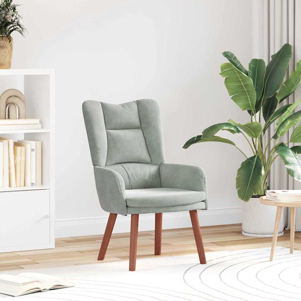 Fauteuil relaxant Gris clair 63 x 67 x 94 cm Velours