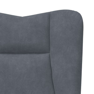 Fauteuil relaxant Gris foncé 63 x 67 x 94 cm Velours