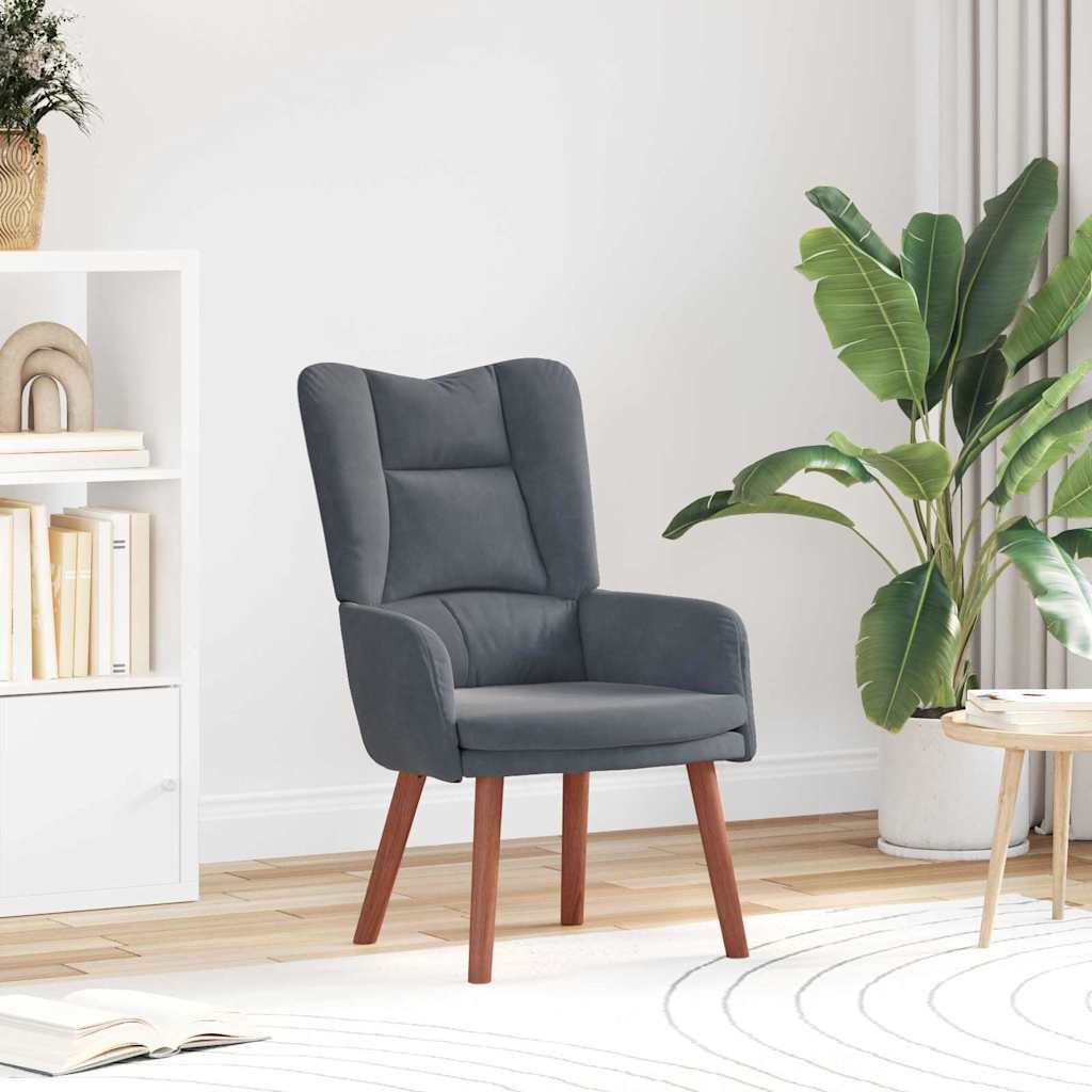 Fauteuil relaxant Gris foncé 63 x 67 x 94 cm Velours
