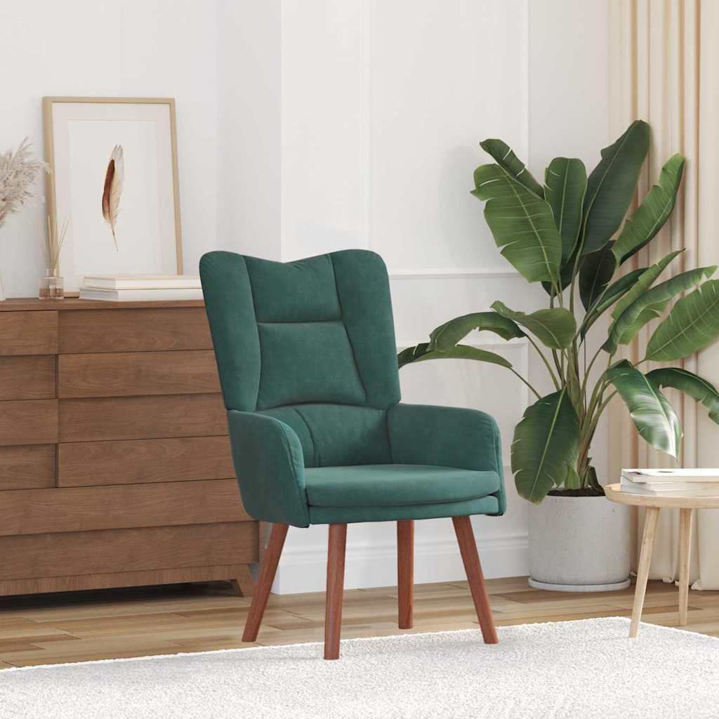 Fauteuil relaxant Vert foncé 63 x 67 x 94 cm Velours