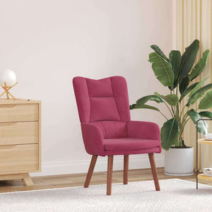 Fauteuil relaxant Rouge bordeaux 63 x 67 x 94 cm Velours