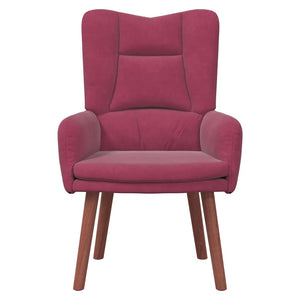 Fauteuil relaxant Rouge bordeaux 63 x 67 x 94 cm Velours