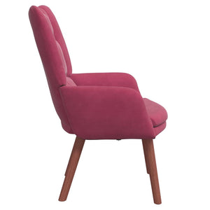 Fauteuil relaxant Rouge bordeaux 63 x 67 x 94 cm Velours