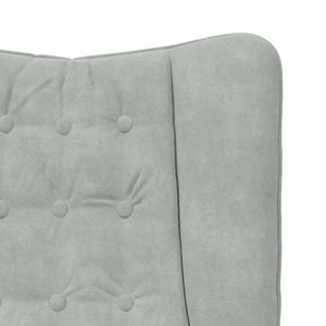 Fauteuil relaxant Gris clair 63 x 67 x 94 cm Velours