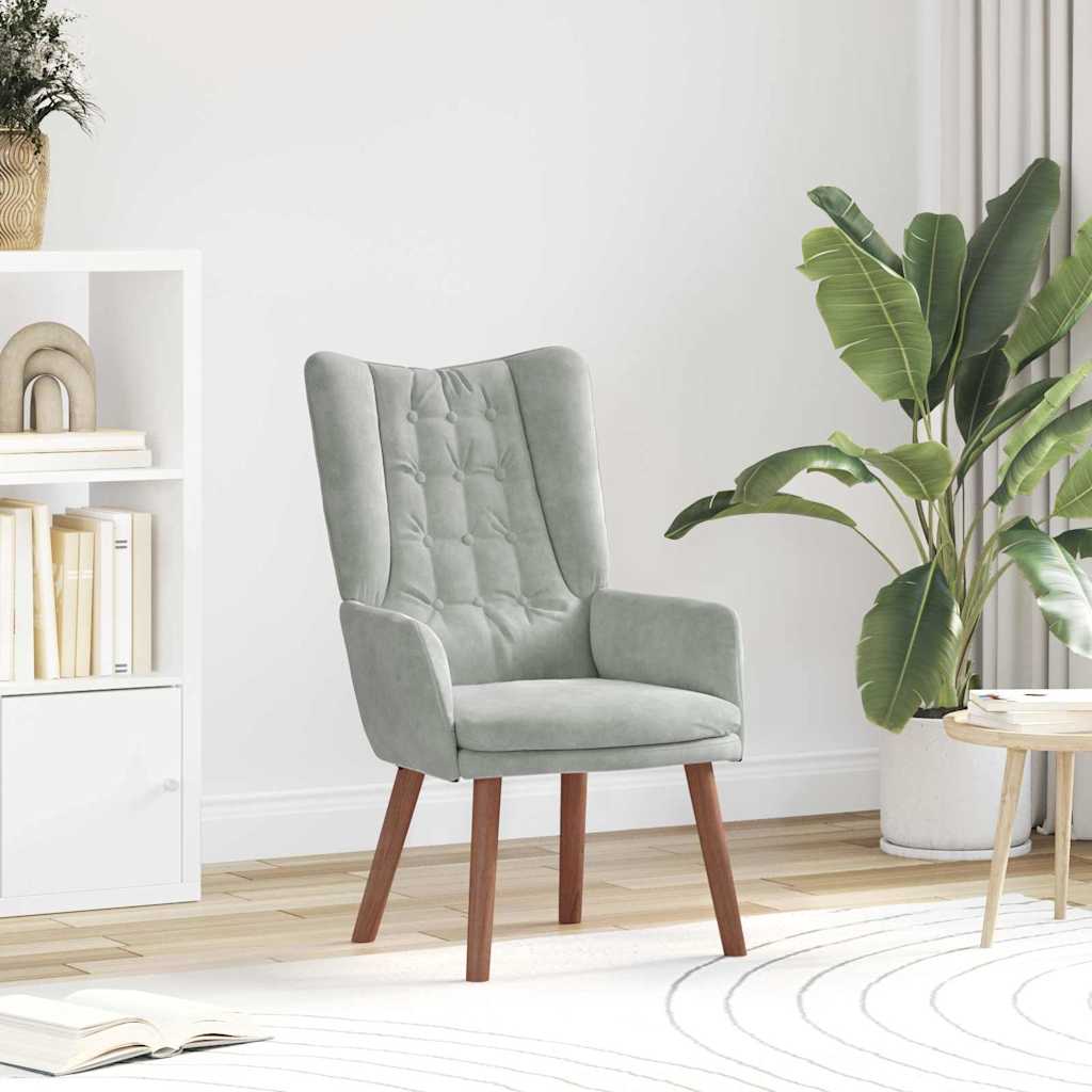 Fauteuil relaxant Gris clair 63 x 67 x 94 cm Velours