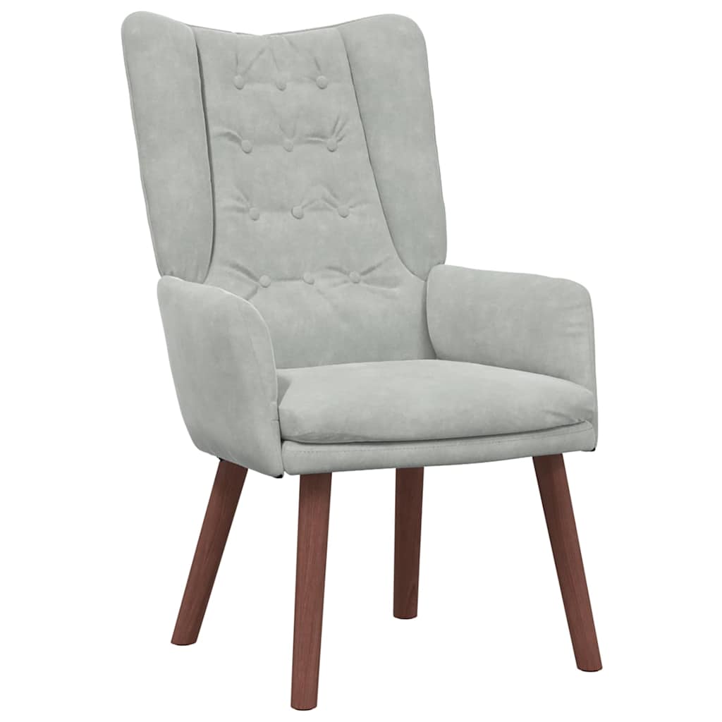 Fauteuil relaxant Gris clair 63 x 67 x 94 cm Velours