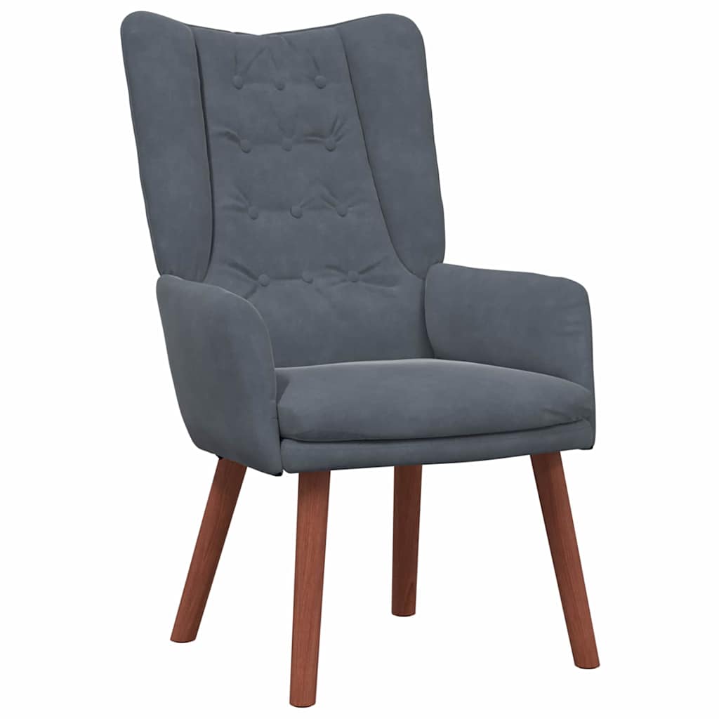 Fauteuil relaxant Gris foncé 63 x 67 x 94 cm Velours