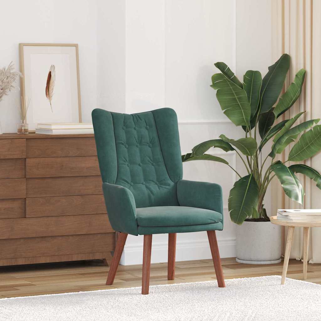 Fauteuil relaxant Vert foncé 63 x 67 x 94 cm Velours