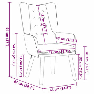 Fauteuil relaxant Vert foncé 63 x 67 x 94 cm Velours