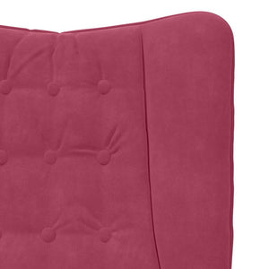 Fauteuil relaxant Rouge bordeaux 63 x 67 x 94 cm Velours