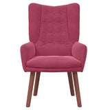 Fauteuil relaxant Rouge bordeaux 63 x 67 x 94 cm Velours