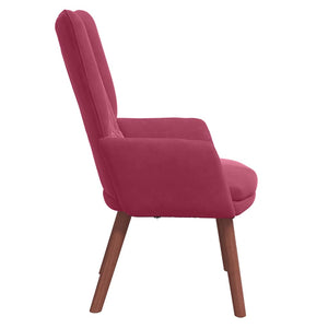 Fauteuil relaxant Rouge bordeaux 63 x 67 x 94 cm Velours