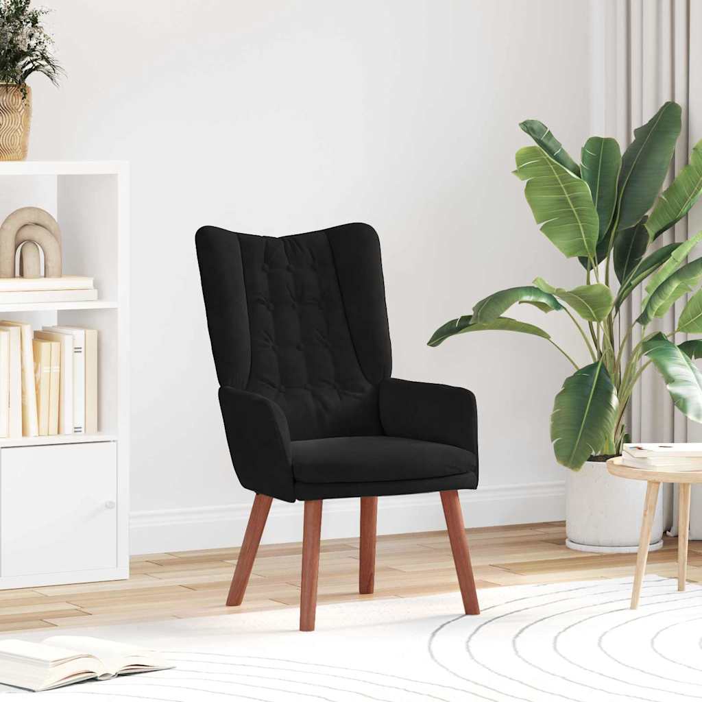 Fauteuil relaxant Noir 63 x 67 x 94 cm Velours