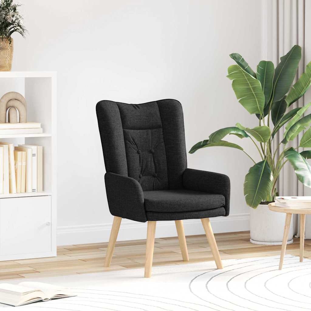 Fauteuil relaxant Noir 63 x 67 x 94 cm tissu