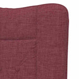 Fauteuil relaxant Rouge bordeaux 63 x 67 x 94 cm tissu